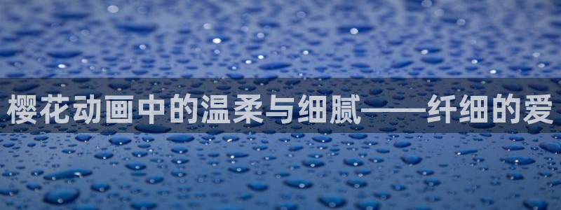 樱花动漫网官网入口：樱花动画中的温柔与细腻——纤细的爱