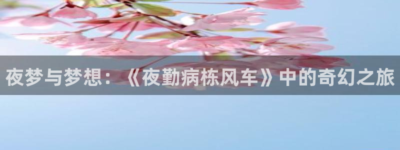 樱花动漫官网网址：夜梦与梦想：《夜勤病栋风车》中的奇幻之旅